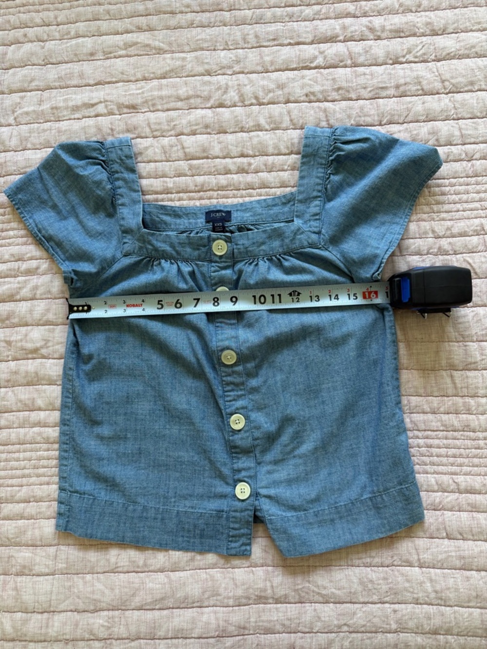 J.Crew 100% Cotton Chambray Top – Size XXS - Picture 3 of 6